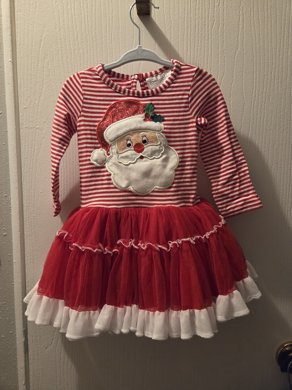 Emily Rose Red and White Santa Tutu Dress for Kids